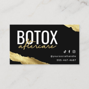Gold-Botox-Aftercare-Karte Visitenkarte