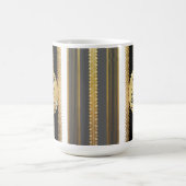 Gold Bougie Stripes Personalisiert Kaffee Tasse (Mittel)
