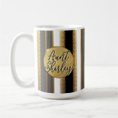 Gold Bougie Stripes Personalisiert Kaffee Tasse (Links)