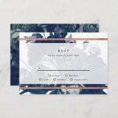 Gold Bouquet Wedding RSVP Card für Rose (Vorne/Hinten)