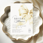 Gold Bow Bridal Dusche Einladung