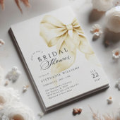 Gold Bow Bridal Dusche Einladung