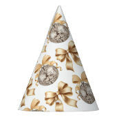 Gold Bow & Disco Ball Party Partyhütchen (Links)