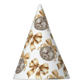 Gold Bow & Disco Ball Party Partyhütchen (Rechts)