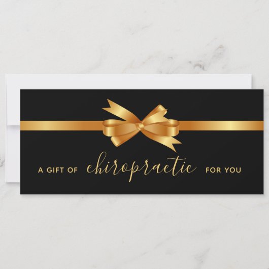 Gold Bow Geschenk für Chiropraktikum (Vorderseite)