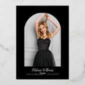 Gold Bow Graduation Invitation Folieneinladung (Rückseite)