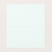 Gold Bow & Greenery Border Mint Wedding Place Card (Innenseite Aufgefaltet)