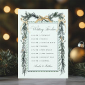 Gold Bow & Greenery Garland Wedding Timeline Mint Programm