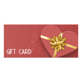 Gold Bow Lovely Red Heart Geschenkboxen Gift Card Werbekarte