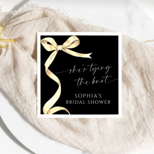 Gold Bow Sie bindet das Brautparty des Knotens Serviette
