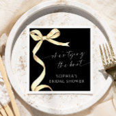 Gold Bow Sie bindet das Brautparty des Knotens Serviette