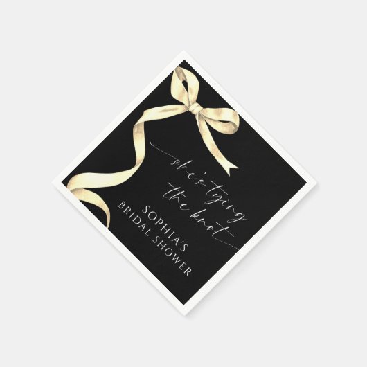 Gold Bow Sie bindet das Brautparty des Knotens Serviette (Ecke)