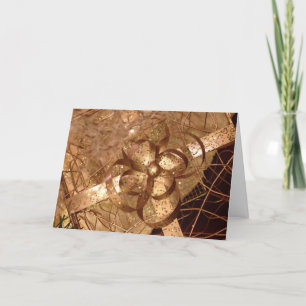 Gold Bow Weihnachtskarte 7x5 Feiertagskarte