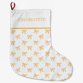 Gold Bows Keepsake Christmas  Großer Weihnachtsstrumpf (Vorderseite)