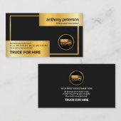 Gold Box Frame Gold Truck Logistik Treiber Visitenkarte (Vorne/Hinten)