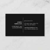 GOLD-BOX-LOGO mit IHREM INITIAL/MONOGRAM auf schwa Visitenkarte (Rückseite)