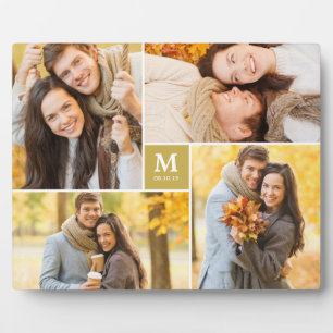 Gold Box Zeitlose Monogram Wedding Foto Easel Fotoplatte