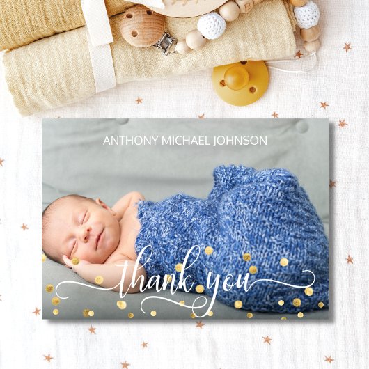 Gold BOY Baby Shower DANKE | FOTO + TEXT