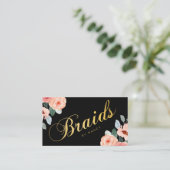 Gold Braids Script Calligraphy Visitenkarte (Stehend Vorderseite)