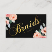 Gold Braids Script Calligraphy Visitenkarte (Vorderseite)