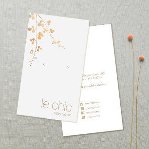 Gold Branch Handmade Earring Display Holder Visitenkarte