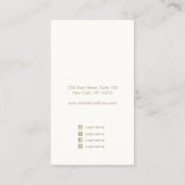 Gold Branch Handmade Earring Display Holder Visitenkarte (Rückseite)