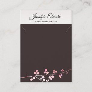 Gold Branch Necklace Bracelet Display Holder Begleitkarte