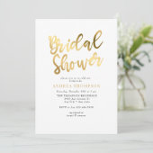 Gold-Brautparty Einladung (Stehend Vorderseite)