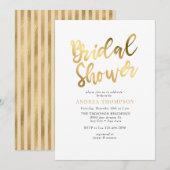 Gold-Brautparty Einladung (Vorne/Hinten)