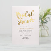 Gold-Brautparty Einladung (Stehend Vorderseite)