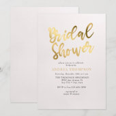 Gold-Brautparty Einladung (Vorne/Hinten)