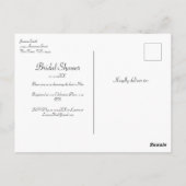 Gold Brautparty FOTO Einladung Postkarte (Rückseite)