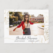 Gold Brautparty FOTO Einladung Postkarte (Vorderseite)