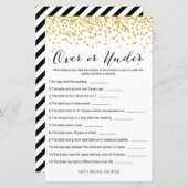 Gold Brautparty Game - Over oder Under (Vorne/Hinten)