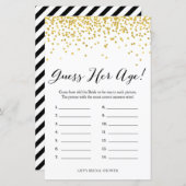 Gold Brautparty Game - Wie alt war Bridge (Vorne/Hinten)