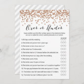 Gold-Brautparty-Spiel-12x18 für mehr oder weniger Einladung (Vorne/Hinten)