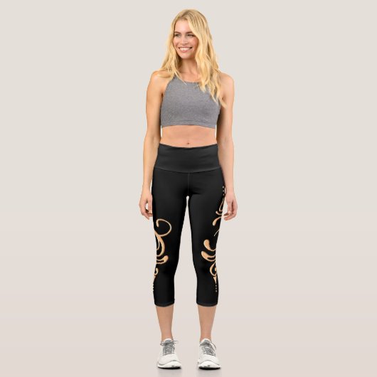 Gold Breathe Capri Leggings (Vorderseite)