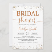 Gold Bridal Dusche Einladung (Vorderseite)