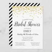 Gold Bridal Dusche Einladung - Gold Baby Dusche (Vorne/Hinten)