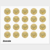 Gold Bride Groom Names Wedding Sticker mit Herz (Blatt)