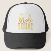 Gold Bride Squad Trucker Hat Truckerkappe (Vorderseite)