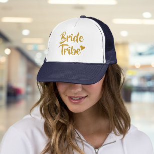 Gold Bride Tribe Heart Bachelorette Truckerkappe