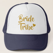 Gold Bride Tribe Heart Bachelorette Truckerkappe (Vorderseite)