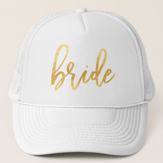 Gold Bride Trucker Hat Truckerkappe (Vorderseite)