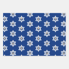 Gold Bright Shining Star von David Hannukah Geschenkpapier Set