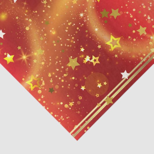 Gold bringt Glitzern und Rotlicht Seidenpapier (Ausschnitt)