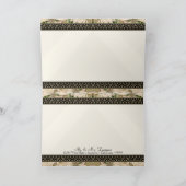 Gold Brocade Floral Formal Elegant Danke Notizen (Innenseite)