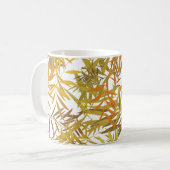 Gold Bronze and Brown Willow Leaves Kaffeetasse (Vorderseite Links)