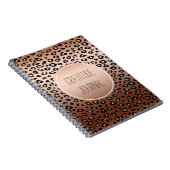 Gold Bronze Black Leopard Print Ombre Dankbarkeit Notizblock (Rechte Seite)