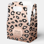 Gold Bronze Black Leopard Print Ombre Geschenkschachtel (Geöffnet)